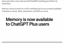 OpenAI将向所有ChatGPT Plus用户，开放“记忆”功能丨将对长期写作用户带来帮助-5bei.cn大模型教程网